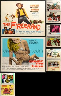 4h0740 LOT OF 12 UNFOLDED HALF-SHEETS 1960s great images from a variety of different movies!