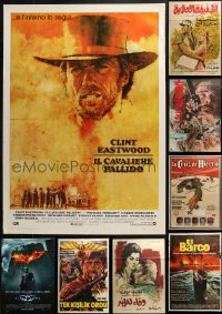 4h0850 LOT OF 9 MOSTLY FORMERLY FOLDED NON-U.S. POSTERS 1960s-2000s a variety of movie images!