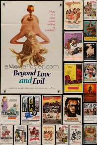 4h0068 LOT OF 52 FOLDED ONE-SHEETS 1950s-1990s great images from a variety of different movies!