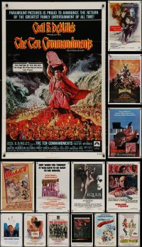 4h0097 LOT OF 20 FOLDED 1970S-80S ALL ILLUSTRATED ONE-SHEETS 1970s-1980s cool movie images!