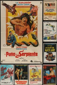 4h0392 LOT OF 14 FOLDED ARGENTINEAN POSTERS 1950s-1980s great images from a variety of movies!