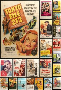 4h0093 LOT OF 23 FOLDED ONE-SHEETS 1950s-1960s great images from a variety of different movies!