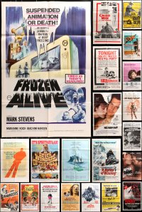 4h0046 LOT OF 79 FOLDED ONE-SHEETS 1960s-1990s great images from a variety of different movies!