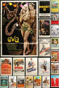 4h0083 LOT OF 35 FOLDED ONE-SHEETS 1960s-1980s great images from a variety of different movies!