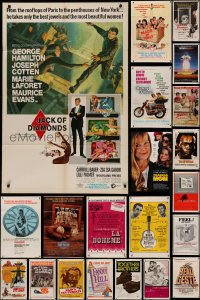 4h0053 LOT OF 68 FOLDED ONE-SHEETS 1960s-1990s great images from a variety of different movies!