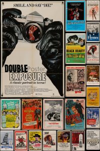 4h0056 LOT OF 65 FOLDED ONE-SHEETS 1950s-1980s great images from a variety of different movies!