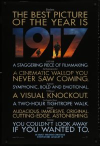 4j0702 1917 teaser DS 1sh 2019 Sam Mendes, best picture of the year, cool World War I title design!