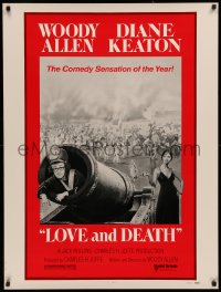 4j0374 LOVE & DEATH style C 30x40 1975 Woody Allen & Diane Keaton romantic kiss close up!
