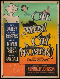 4j0379 OH MEN OH WOMEN style Z 30x40 1957 Dan Dailey, Ginger Rogers, David Niven, Barbara Rush