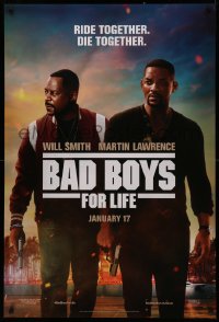 4j0742 BAD BOYS FOR LIFE teaser 1sh 2020 Will Smith, Martin Lawrence with great background image!