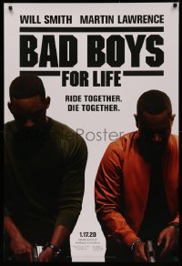 4j0743 BAD BOYS FOR LIFE teaser 1sh 2020 Will Smith, Martin Lawrence with white background!