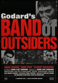 4j0744 BAND OF OUTSIDERS 1sh R2001 Jean-Luc Godard's Bande a Part, Anna Karina, Claude Brasseur!