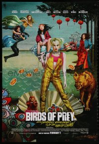 4j0759 BIRDS OF PREY advance DS 1sh 2020 Margot Robbie as Harley Quinn, great surreal artwork!