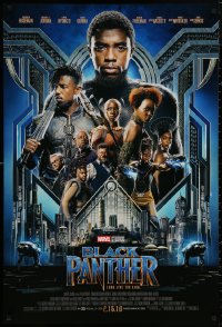 4j0763 BLACK PANTHER advance DS 1sh 2018 Chadwick Boseman in the title role as T'Challa and top cast!
