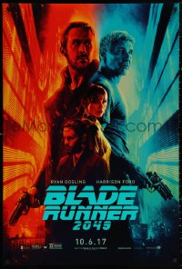 4j0770 BLADE RUNNER 2049 teaser DS 1sh 2017 great montage image with Harrison Ford & Ryan Gosling!