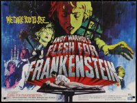 4j0125 ANDY WARHOL'S FRANKENSTEIN British quad 1975 Flesh for Frankenstein, best art by Putzu!