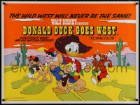4j0138 DONALD DUCK GOES WEST British quad R1977 Disney, different image of Donald in cowboy outfit!