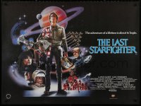 4j0146 LAST STARFIGHTER British quad 1984 Lance Guest, great different sci-fi art!