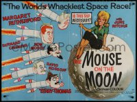 4j0149 MOUSE ON THE MOON British quad 1963 different art of cast on rockets & sexy June Ritchie!