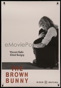 4j0781 BROWN BUNNY heavy stock 1sh 2003 directed by & starring Vincent Callo, Chloe Sevigny, white!