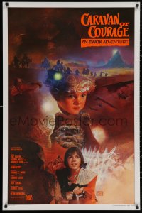 4j0788 CARAVAN OF COURAGE style A int'l 1sh 1984 An Ewok Adventure, Star Wars, Kazuhiko Sano!