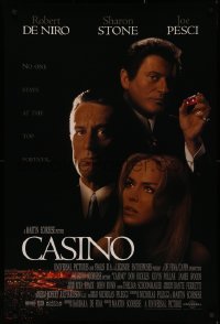 4j0793 CASINO int'l DS 1sh 1995 Martin Scorsese, Robert De Niro & Stone, Joe Pesci, cast image!
