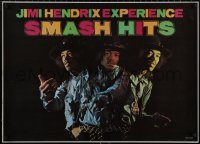 4j0553 JIMI HENDRIX 25x35 English commercial poster 1970s Experience's Smash Hits, great images!