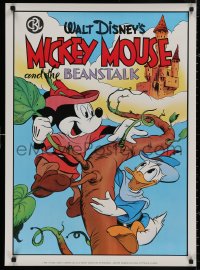 4j0578 MICKEY MOUSE 24x33 commercial poster 1986 Disney, Donald Duck, Jack and the Beanstalk!