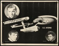 4j0585 STAR TREK 18x23 commercial poster 1960s Shatner, Nimoy, Kelley, Enterprise ship and crew!