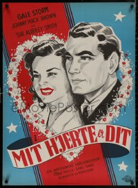 4j0009 FOREVER YOURS Danish 1946 different artwork of Gale Storm & Johnny Mack Brown!