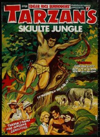 4j0011 TARZAN'S HIDDEN JUNGLE Danish R1970s cool artwork of Gordon Scott as Tarzan, Zippy!
