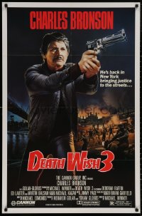 4j0825 DEATH WISH 3 1sh 1985 art of Charles Bronson bringing justice to the streets!