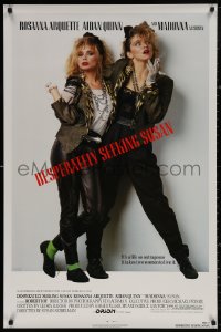4j0827 DESPERATELY SEEKING SUSAN 1sh 1985 bad Madonna & Rosanna Arquette, mistaken for each other!