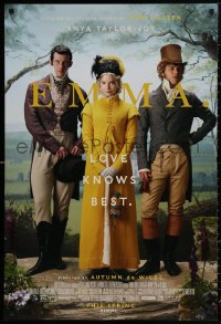 4j0840 EMMA recalled advance DS 1sh 2020 Anya Taylor-Joy in the title role, novel by Jane Austen!