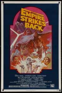 4j0843 EMPIRE STRIKES BACK NSS style 1sh R1982 George Lucas sci-fi classic, cool artwork by Tom Jung!