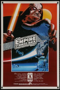 4j0842 EMPIRE STRIKES BACK Kilian 1sh R1990 George Lucas sci-fi classic, cool art by Noble!