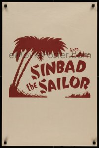 4j0512 SINBAD THE SAILOR stage play English double crown 1930s different tropical island art!