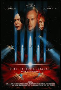 4j0849 FIFTH ELEMENT DS 1sh 1997 Bruce Willis, Milla Jovovich, Oldman, directed by Luc Besson!