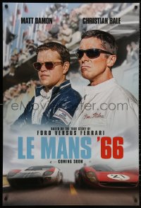 4j0854 FORD V FERRARI style B int'l teaser DS 1sh 2019 Bale, Damon, the American dream, Le Mans '66!