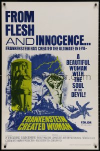 4j0859 FRANKENSTEIN CREATED WOMAN 1sh 1967 Peter Cushing, Susan Denberg had the soul of the Devil!