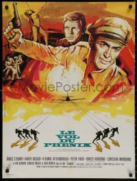 4j0105 FLIGHT OF THE PHOENIX French 23x30 1966 directed by Robert Aldrich, James Stewart, Tealdi!