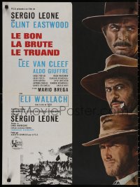 4j0108 GOOD, THE BAD & THE UGLY French 23x31 R1970s Clint Eastwood, Lee Van Cleef, Sergio Leone!