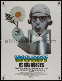 4j0117 SLEEPER French 24x32 1974 Woody Allen, Diane Keaton, different wacky art by Bourduge!