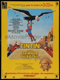 4j0119 TINTIN & THE TEMPLE OF THE SUN French 23x30 1969 Eddie Lateste's Tintin et le temple du soleil