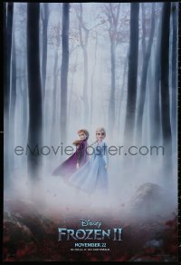 4j0863 FROZEN II advance DS 1sh 2019 Walt Disney sequel, Kristen Bell, Menzel, Groff, forest!