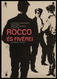 4j0093 ROCCO & HIS BROTHERS Hungarian 16x22 1961 Luchino Visconti's Rocco e I Suoi Fratelli, Gorog!