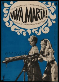 4j0097 VIVA MARIA Hungarian 22x31 1967 Malle, different French babes Brigitte Bardot & Moreau!