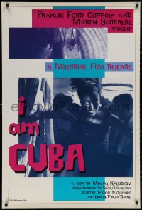 4j0903 I AM CUBA 1sh 1995 pro-Castro propaganda, pretty girl runs from U.S. sailors!