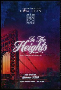 4j0906 IN THE HEIGHTS teaser DS 1sh 2020 New York City, musical stage play by Lin-Manuel Miranda!