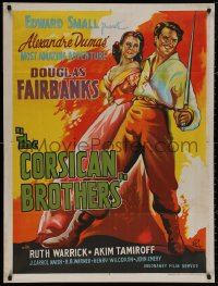 4j0033 CORSICAN BROTHERS Indian R1960s different art of Douglas Fairbanks Jr. & Warrick by Pinto!